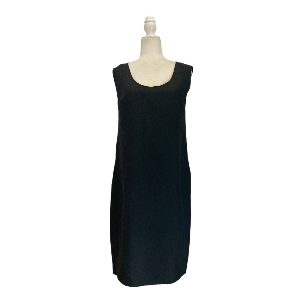 Genny Made in Italy Midi Sleeveless Dress Scoop neck Black